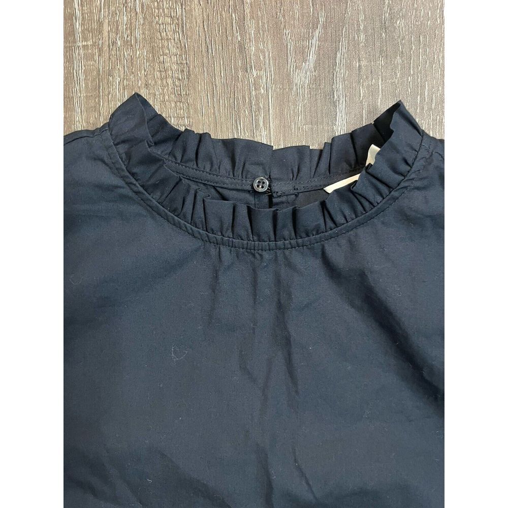 H&M Ruffle Collared Top & Sleeves - Black - Size Small - Such Cute DETAILS! - Picture 2 of 5